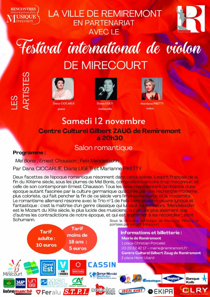 Ville De Remiremont Actualites Affiche Festival International De Violon