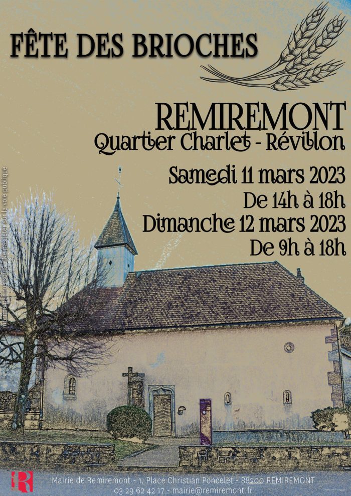 Ville De Remiremont Actualites Affiche Fete Des Brioches L