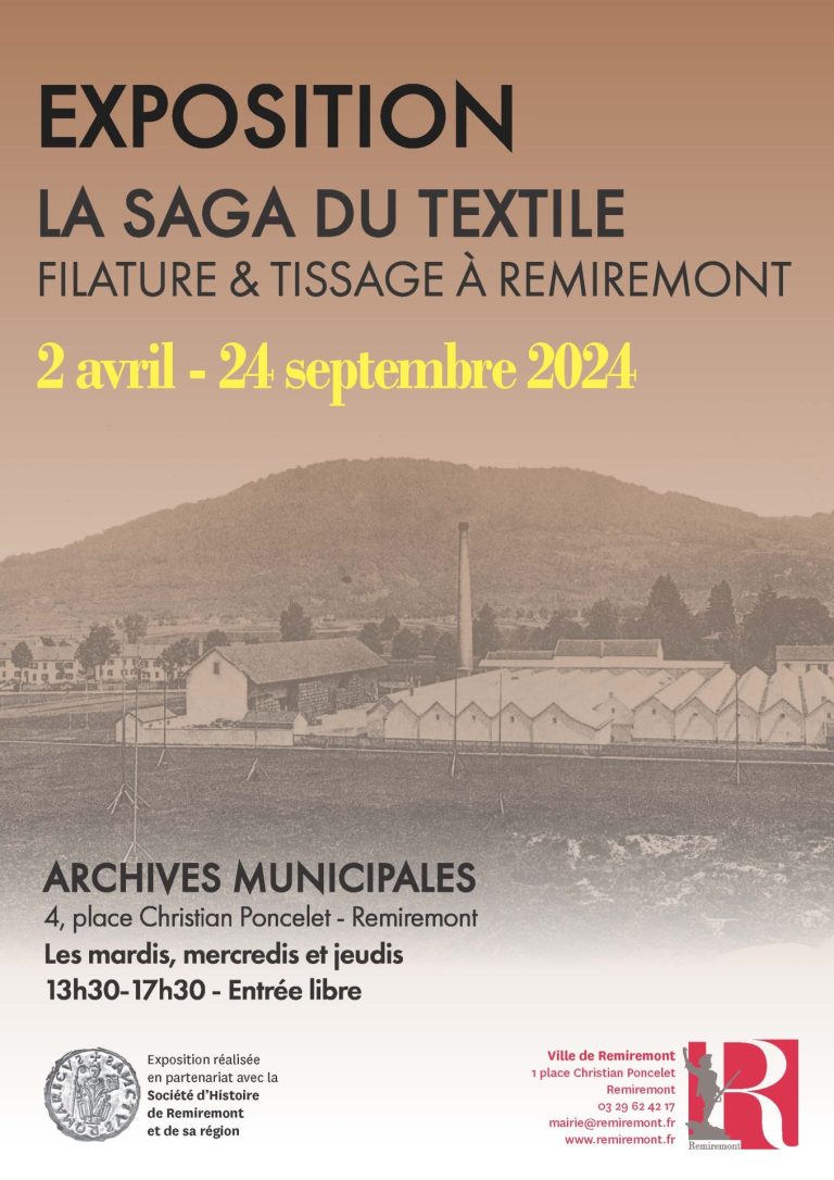 Ville De Remiremont Uncategorized AFFICHE EXPO LaSagaDuTextileV