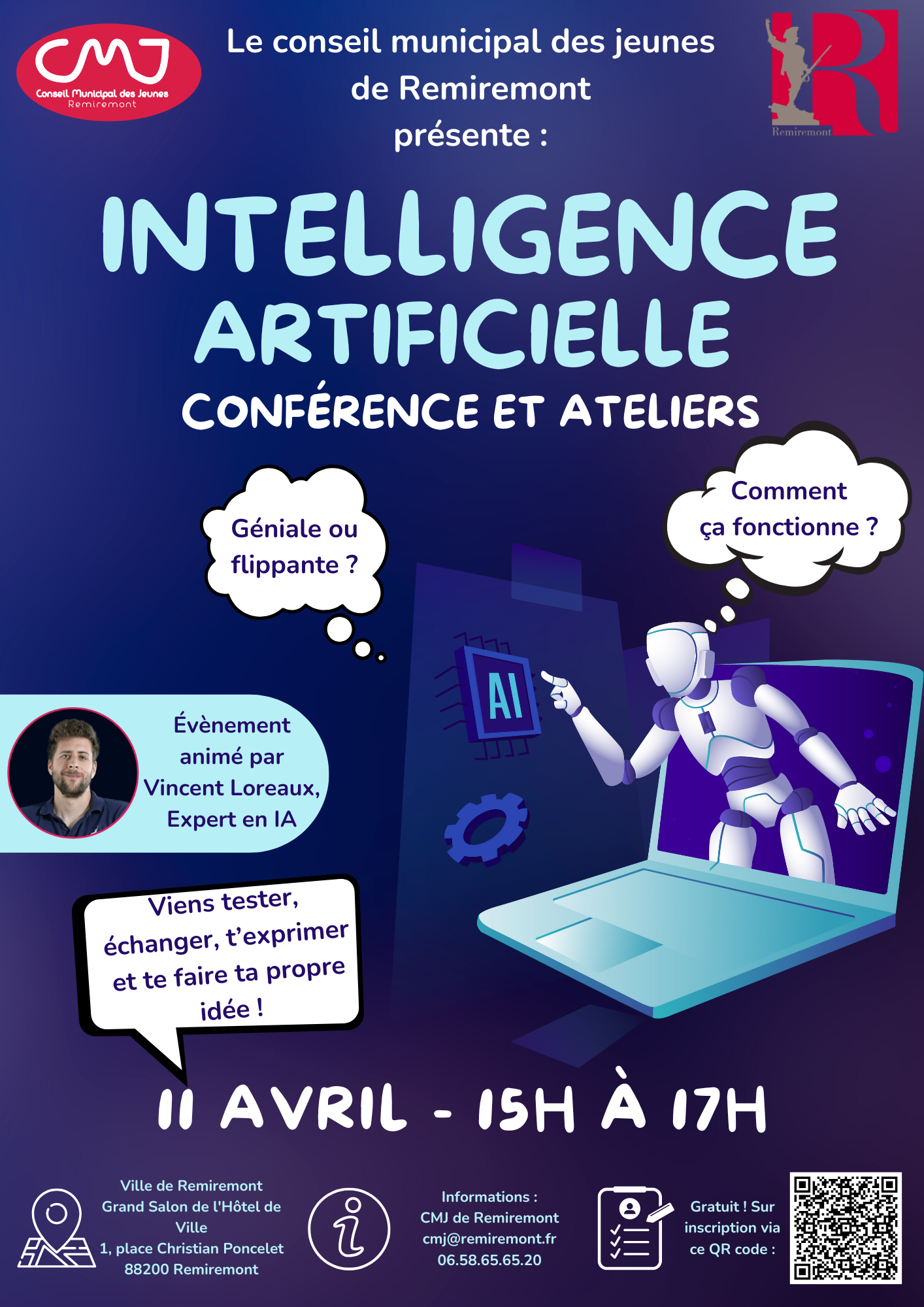 Ville De Remiremont Uncategorized Affiche INTELLIGENCE ARTIFICELLE CMJ