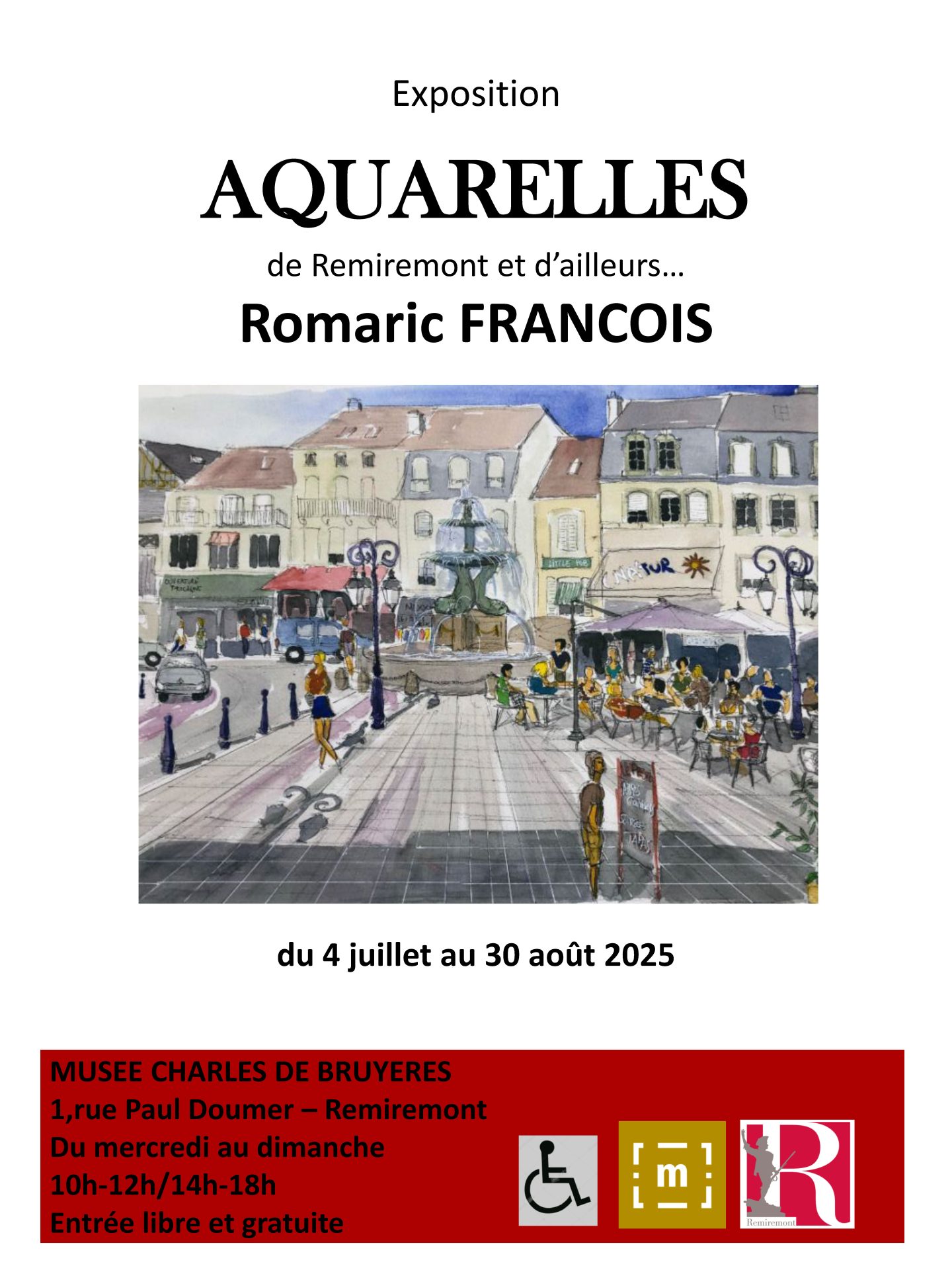 Ville De Remiremont Uncategorized Affiche Aquarelle