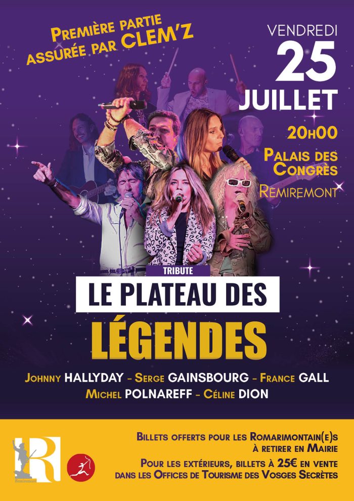 Ville De Remiremont Uncategorized AFFICHE CONCERT Plateau Des Legendes Juillet