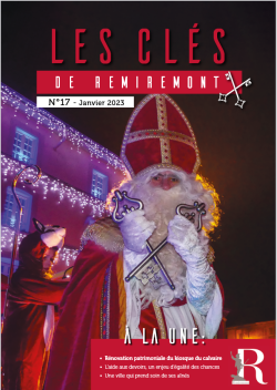 Image de la couverture du bulletin municipal de Remiremont de l'hiver 2023. On y voit Saint-Nicolas avec les clés de la Ville dans les mains.
