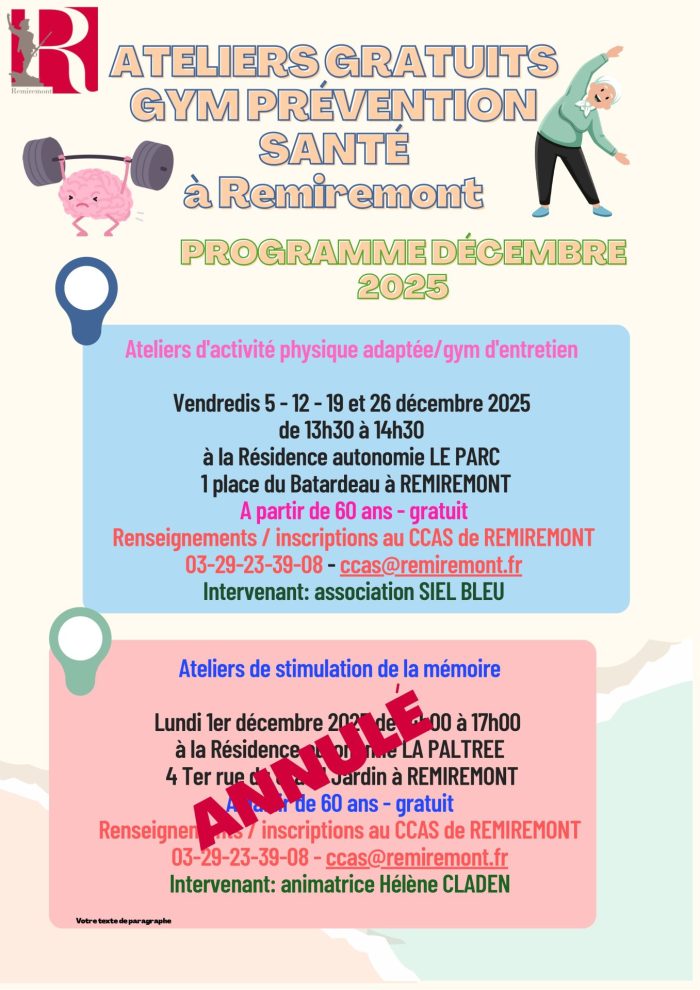 Ville De Remiremont Office De Tourisme Ccas MODIF Ateliers Page