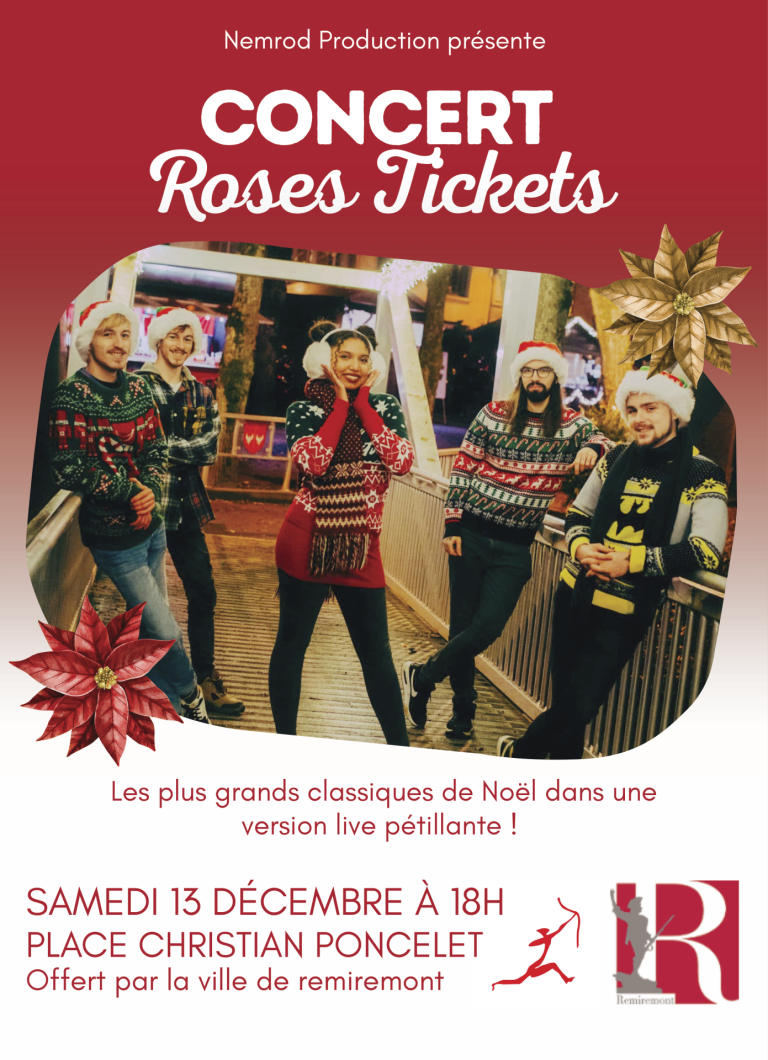 Ville De Remiremont Office De Tourisme AFFICHE CONCERT RosesTickets