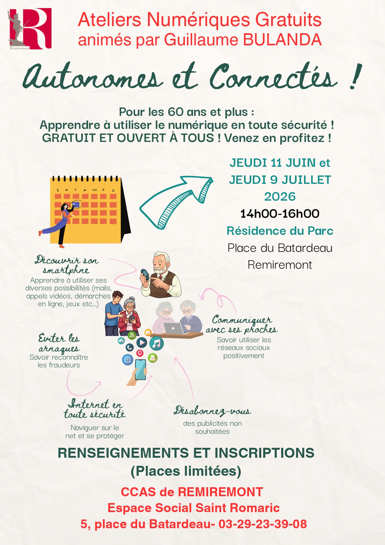 Ateliers numériques gratuits - Ville de Remiremont
