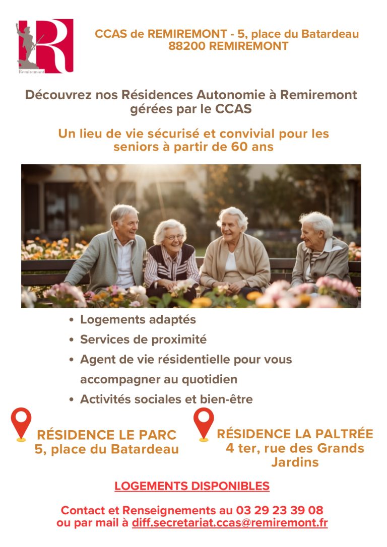 Ville De Remiremont Actualites Flyer Places Disponibles Residences Autonomie Remiremont Page