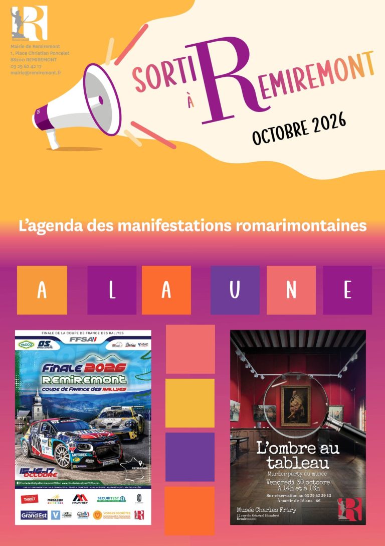 Ville De Remiremont Actualites SortirARemiremont OCTOBRE